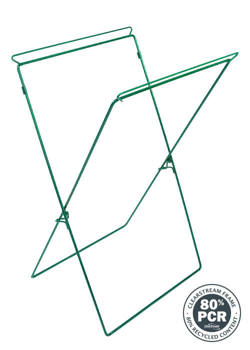 ClearStream SingleStream Recycling Frame in Green steel finish.
