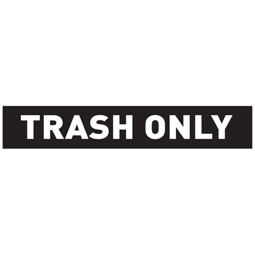 Trash Only waste decal for ClearStream bins, 18x3 label, 10 pack
