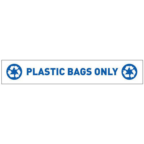 Plastic Bags Only recycling decal for ClearStream bins, 18x3 label, 10 pack