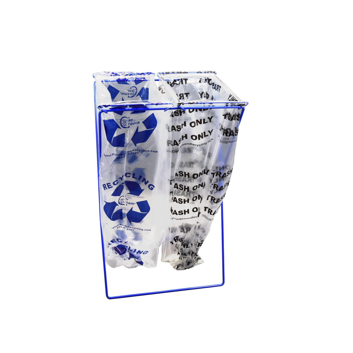 dual bag frame for small event recycling setup