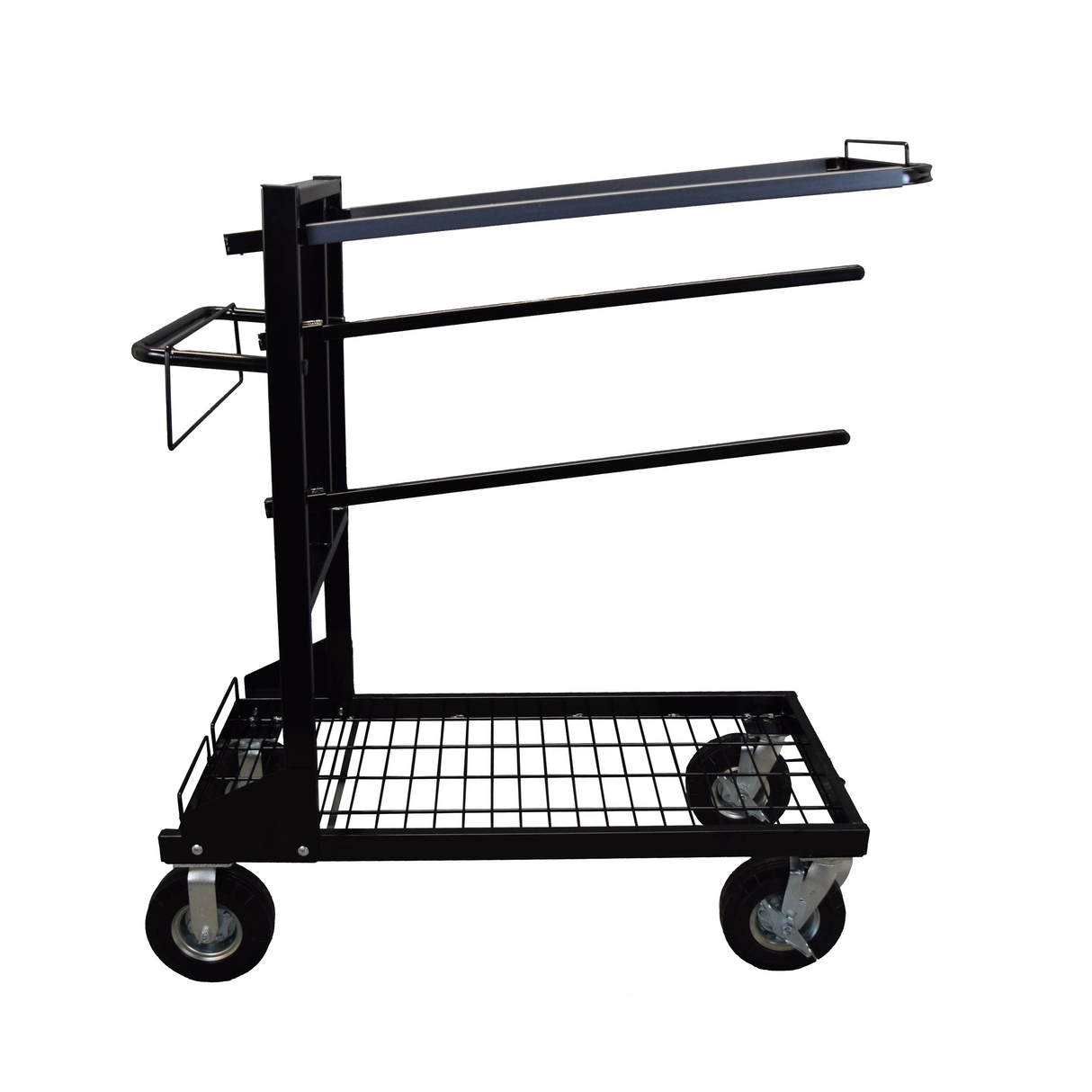 black recycling cart for clearstream bins and frames