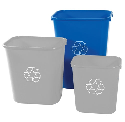 41 quart deskside recycling bin 8 pack for offices