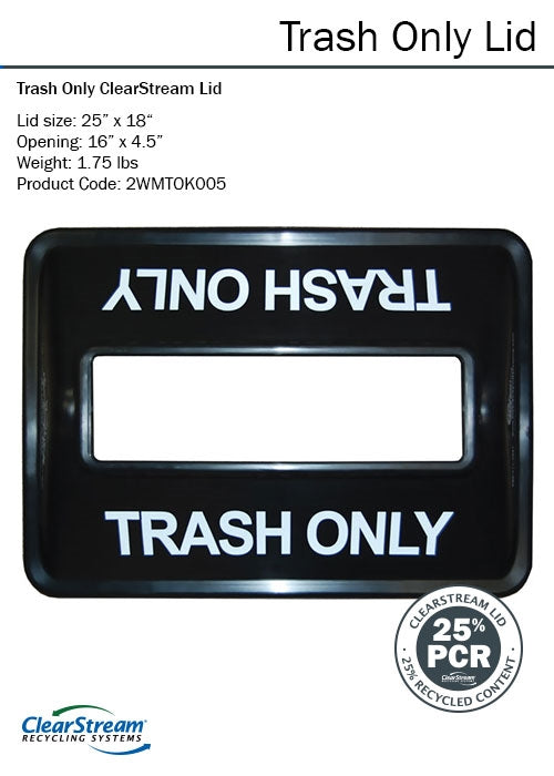 TrashMax® frame and lid components packed flat for easy shipping and storage.