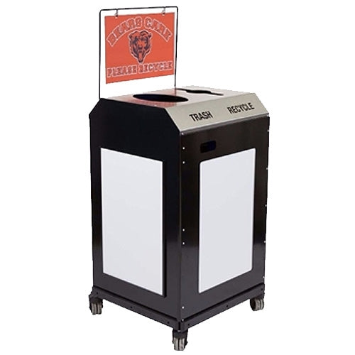 portable stainless steel recycling and waste unit