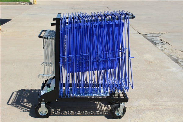 black transporter cart holding clearstream recycling bins