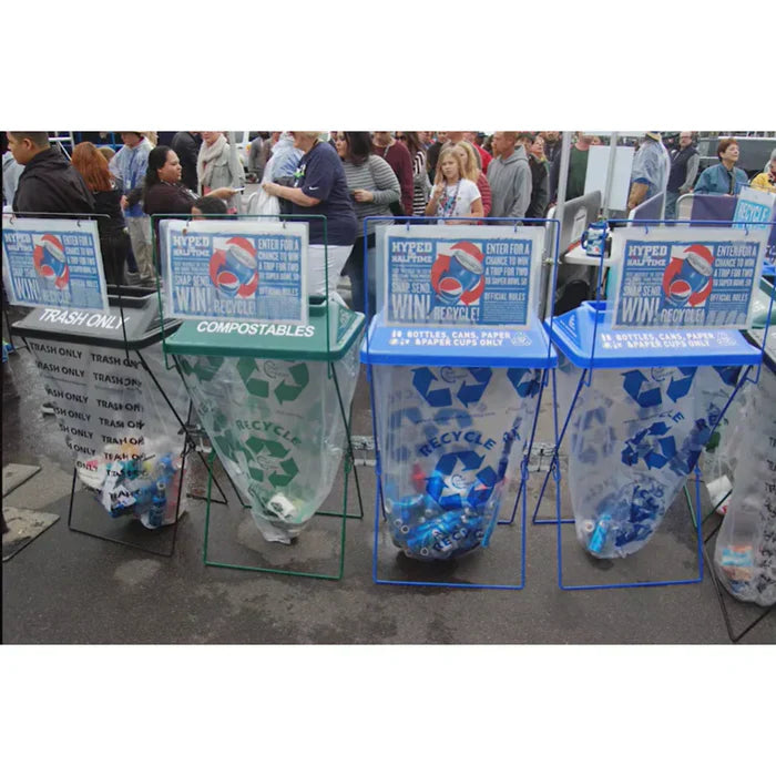 Portable recycling bins for business waste management