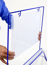 ClearStream replacement sign backer and clear sleeve set, 20x11 inserts for sign frames (5-pack)