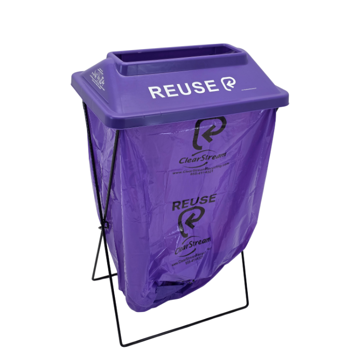 ReuseMax - Purple Reuse Bin | Reusable Collection Bins 5-Pack