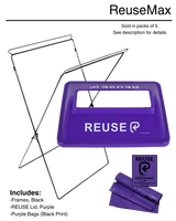 ReuseMax - Purple Reuse Bin | Reusable Collection Bins 5-Pack