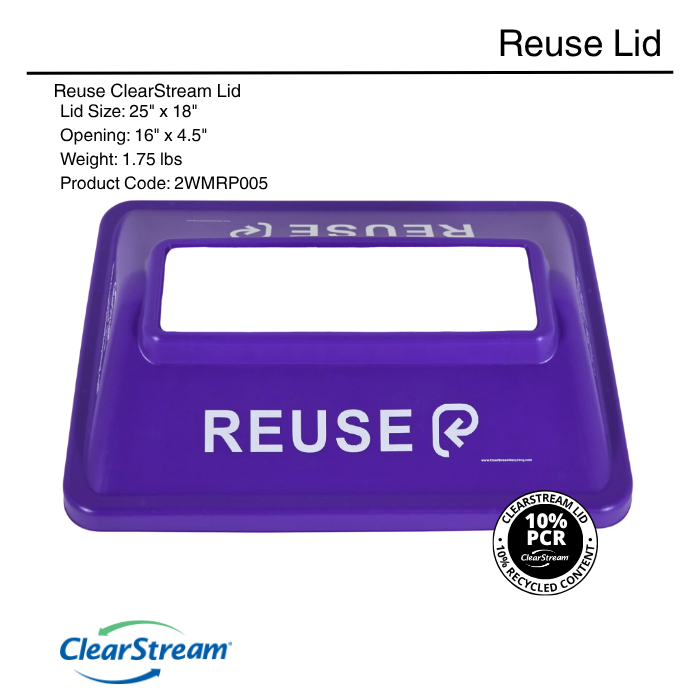 Purple REUSE Lid – Wide Mouth – 5 Pack – REUSE