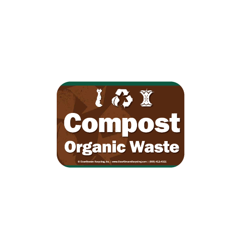 Buy DS Decal – 2 Pack Compost Organic Waste Recycling Decal Sticker for ...